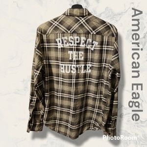 AE Seriously Soft Lightweight Flannel Plaid Shirt Size S American Eagle